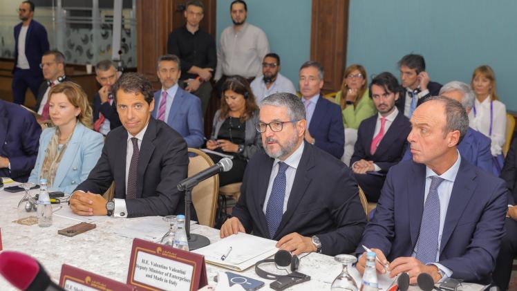 جانب من لقاء الأعمال القطري الإيطالي