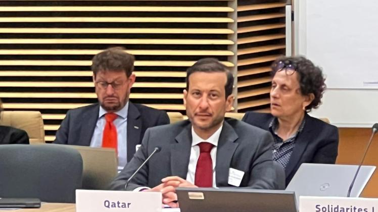 جانب من المشاركة القطرية في الاجتماع