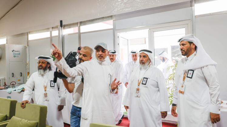 جانب من الجولة التفقدية لمخيمات حجاج قطر