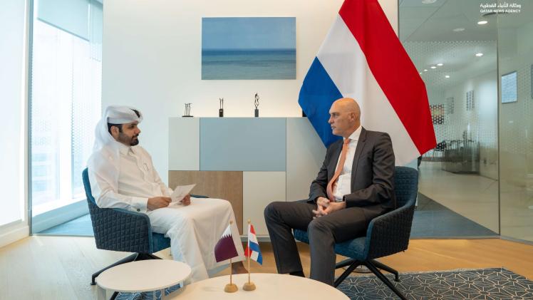 سعادة السفير الهولندي في حديثه إلى وكالة الأنباء القطرية