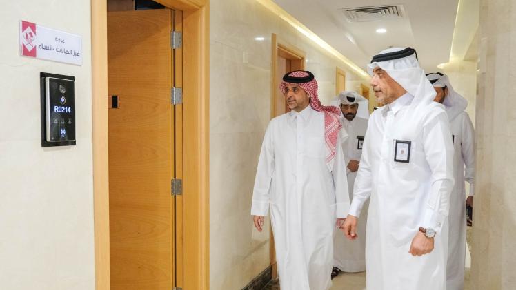 جانب من افتتاح عيادات وحدة الخدمات الطبية