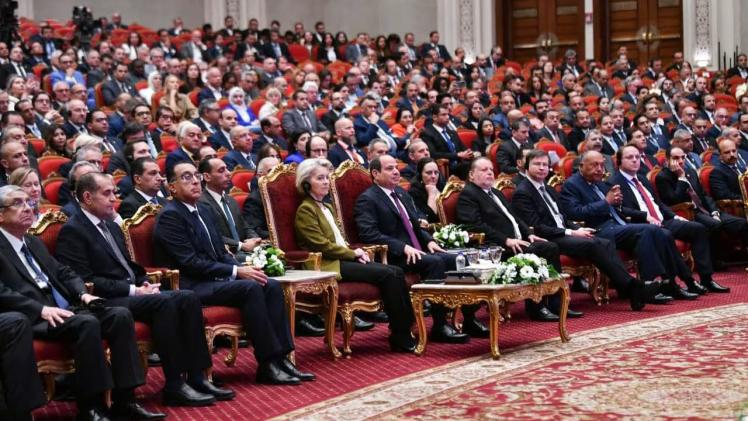 الرئيس المصري خلال مؤتمر الاستثمار بين مصر والاتحاد الأوروبي