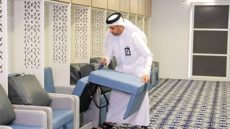 جانب من تجهيز المخيمات