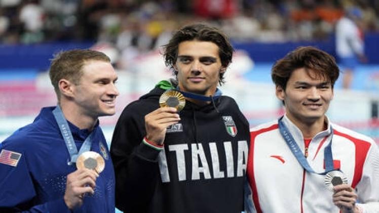 الإيطالي توماس سيكون بعد فوزه بالميدالية الذهبية