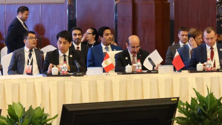 جانب من المشاركة القطرية بالاجتماع