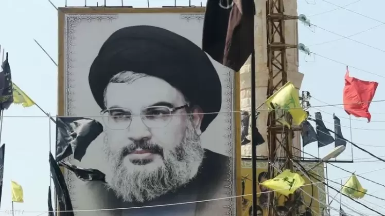صورة لحسن نصر الله في شوارع لبنان