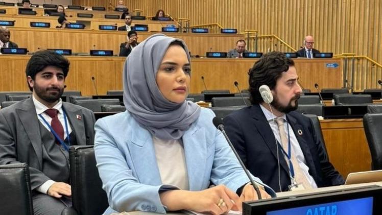 جانب من المشاركة القطرية في الاجتماع