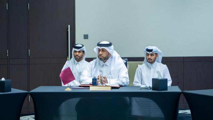 جانب من المشاركة القطرية في الاجتماع