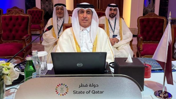 جانب من المشاركة القطرية في المؤتمر