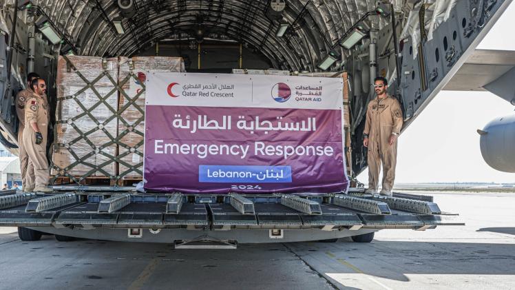 جانب من المساعدات