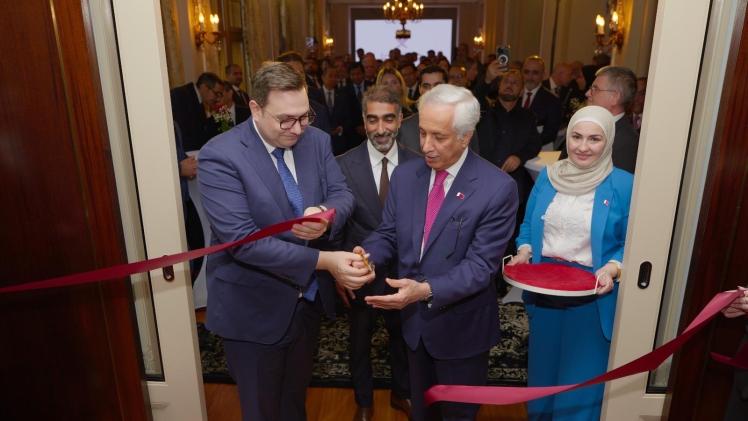 جانب من افتتاح مقر السفارة