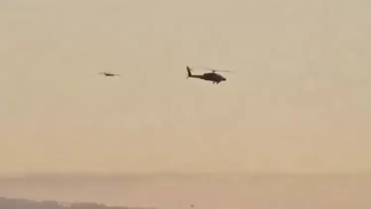 مروحيات إسرائيلة طاردت المُسيرة وفشلت في اعتراضها