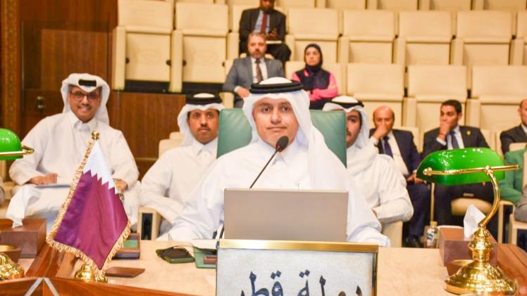 جانب من المشاركة القطرية في الاجتماع