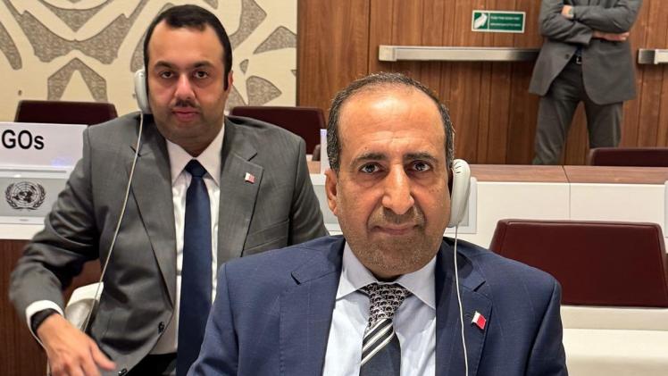 جانب من المشاركة القطرية في الاجتماع