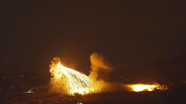 جانب من القصف الإسرائيلي علي لبنان
