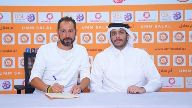 بابلو ماشين بعد توقيع عقود تدريب أم صلال