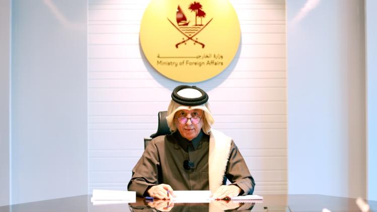 سعادة السيد سلطان بن سعد المريخي وزير الدولة للشؤون الخارجية