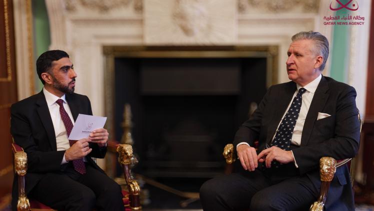 جانب من حديث عمدة الحي المالي بلندن إلى وكالة الأنباء القطرية