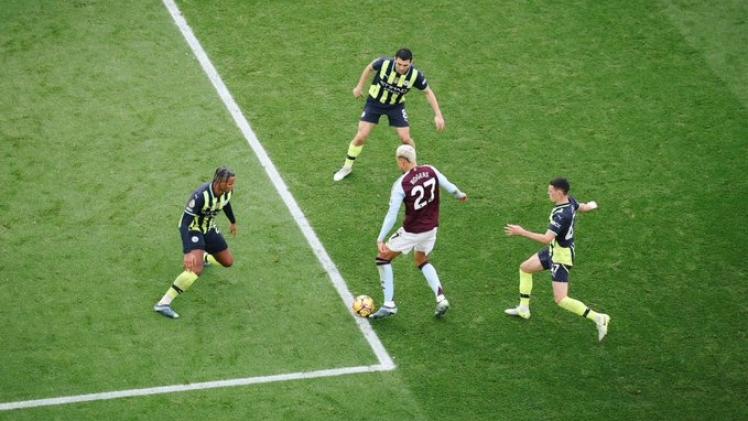 مباراة أستون فيلا ضد مانشستر سيتي