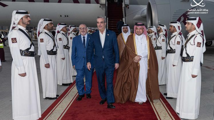 جانب من استقبال رئيس جمهورية الدومينيكان