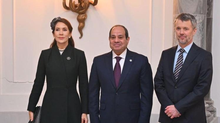 الرئيس المصري وملك الدنمارك