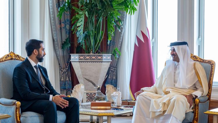 جانب من استلام سمو الأمير لأوراق الاعتماد