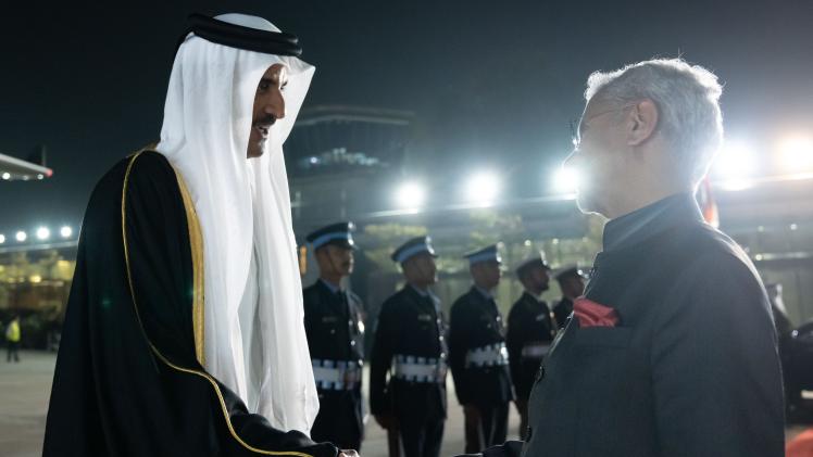 جانب من وداع سمو الامير بنيودلهي