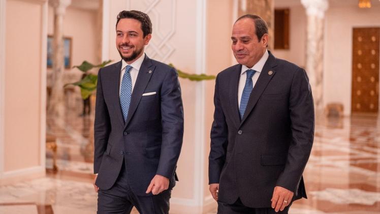 الرئيس المصري وولي عهد الأردن