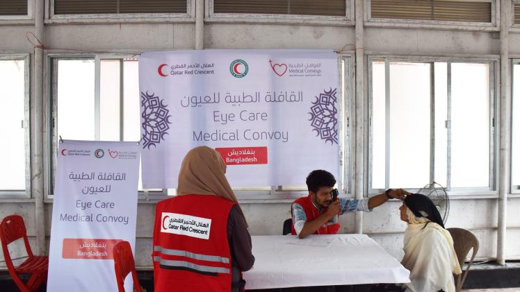 جانب من القافلة الطبية