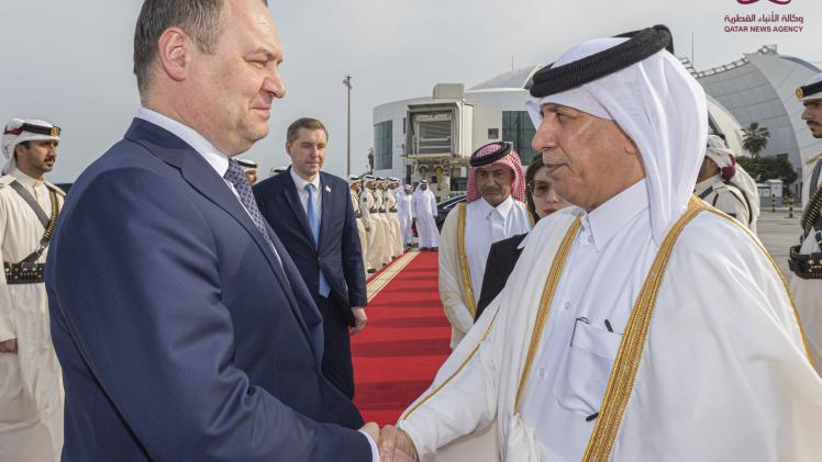 جانب من مغادرة رئيس وزراء بيلاروس