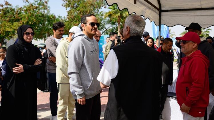 جانب من مشاركة معالي رئيس الوزراء في اليوم الرياضي