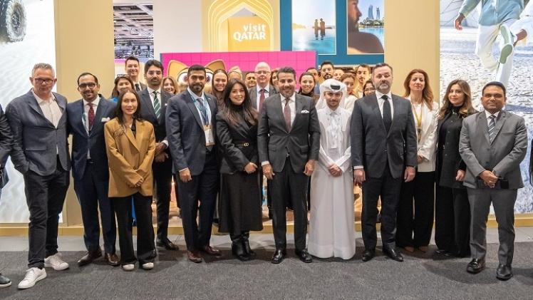 الوفد القطري المشارك في المعرض