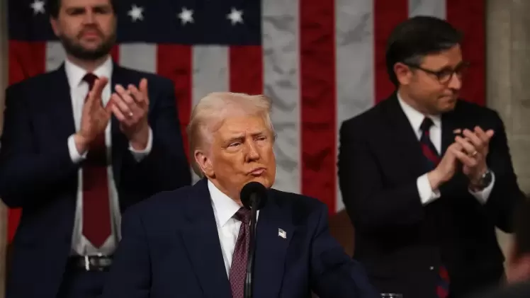 ترامب أثناء خطابه أمام الكونجرس الأمريكي