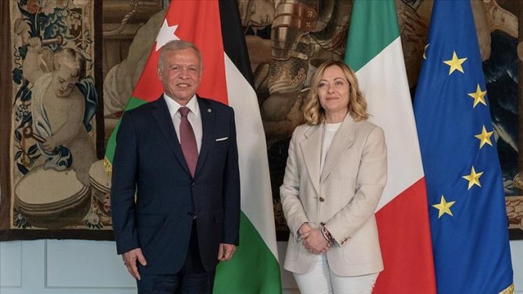 ملك الأردن ورئيسة الوزراء الإيطالية
