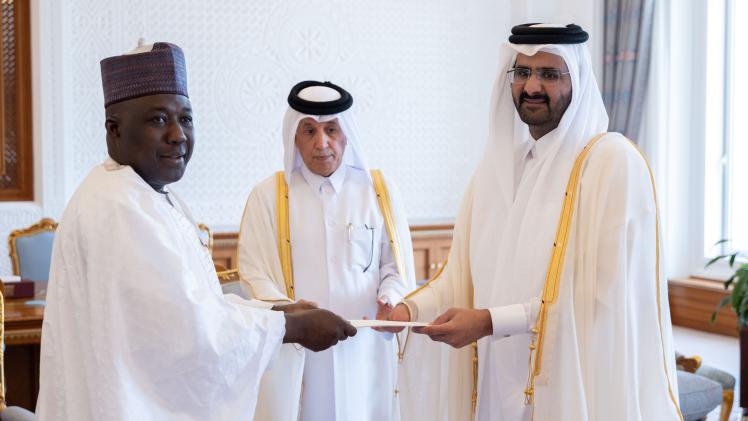 جانب من تسلم أوراق اعتماد السفراء الجدد