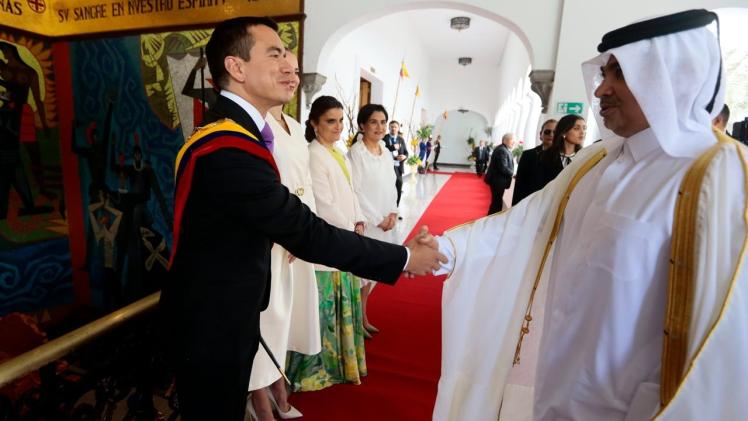 جانب من المشاركة القطرية في حفل تنصيب رئيس الإكوادور