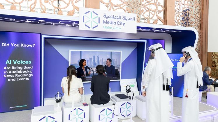 جانب من إطلاق البودكاست