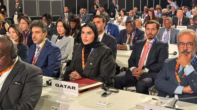 جانب من المشاركة القطرية في الجلسة الافتتاحية