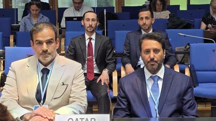 جانب من المشاركة القطرية في الاجتماعات