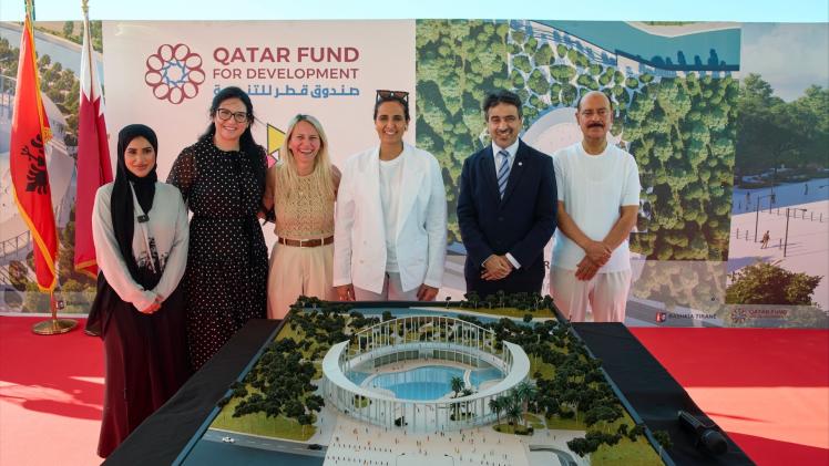 جانب من زيارة سعادة الشيخة المياسة إلى مشروع ميدان قطر