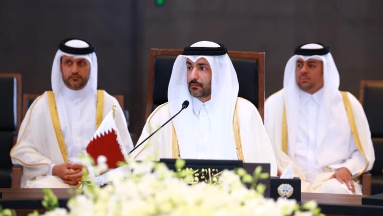 جانب من المشاركة القطرية في الاجتماع