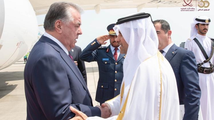 جانب من مراسم الاستقبال