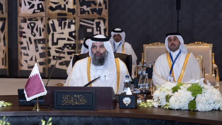 جانب من المشاركة القطرية في الاجتماع