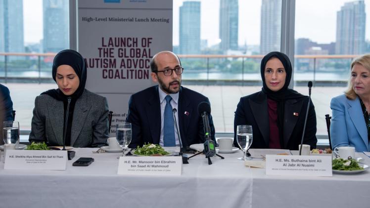 جانب من المشاركة القطرية في الاجتماع