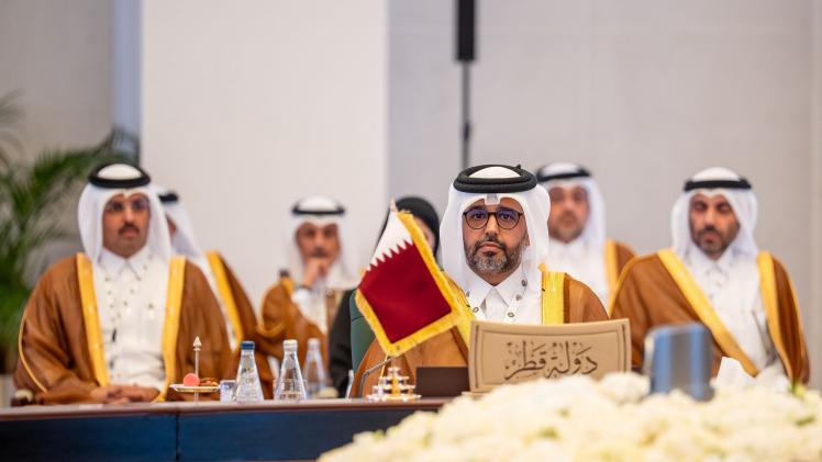 جانب من المشاركة القطرية في الاجتماع