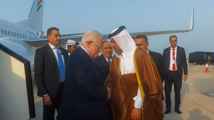 جانب من وصول الرئيس الفلسطيني