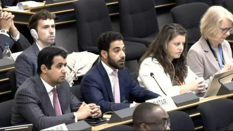 جانب من المشاركة القطرية في جلسة النقاش