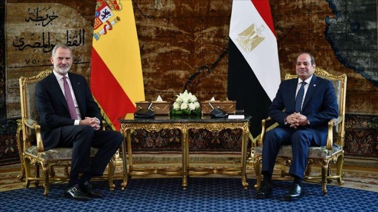 عبد الفتاح السيسي وملك إسبانيا فيليبي السادس