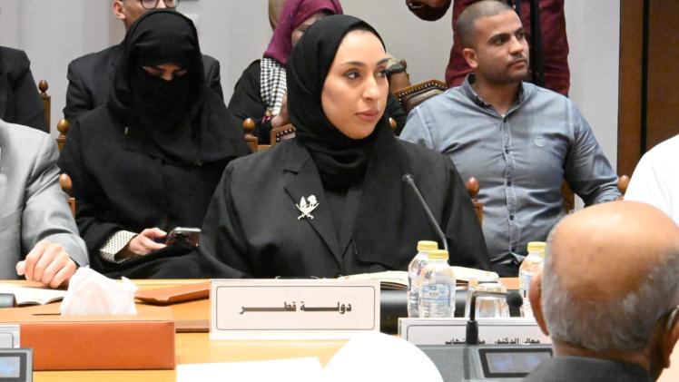 جانب من المشاركة القطرية في المؤتمر