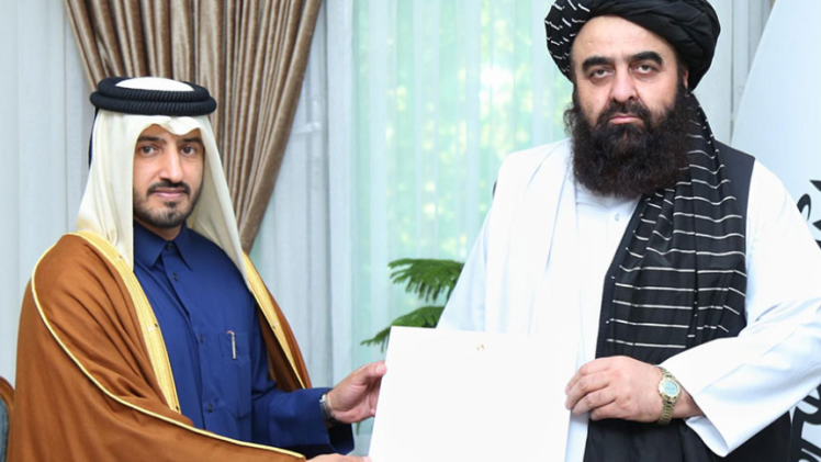 جانب من تسلم أوراق السفير